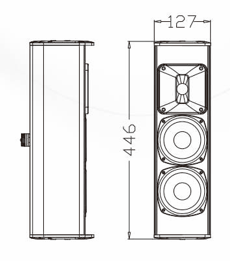 רמקול עמוד 2×4 אינץ' 2×4