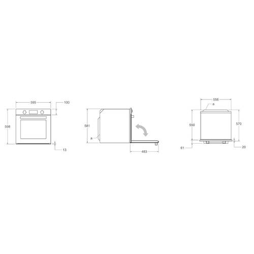 תנור בנוי מפואר 76 ליטר Bertazzoni F609MODESX 70892 נירוסטה