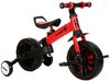 אופני איזון מתקפלים רב תכליתיים 3 ב-1 +RIDE עם גלגלי עזר ודוושות מתפרקות - אדום