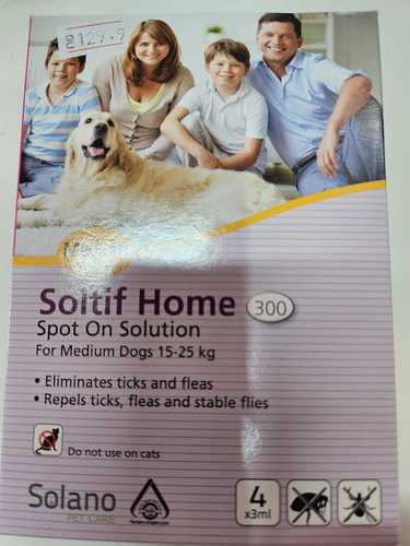 אמפולות נגד קרציות ופרעושים Soltuf home לכלב בנוני - מדיום  15 ק
