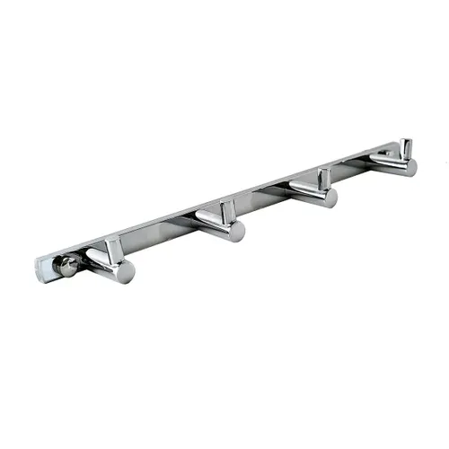 קולב מגבות 4 מתלים Loft (קידוח) מתוך קולקציית קולבים ומתלים למגבות (מבט קדמי) - עשוי מחומרים עמידים בפני לחות וחלודה לאורך זמן