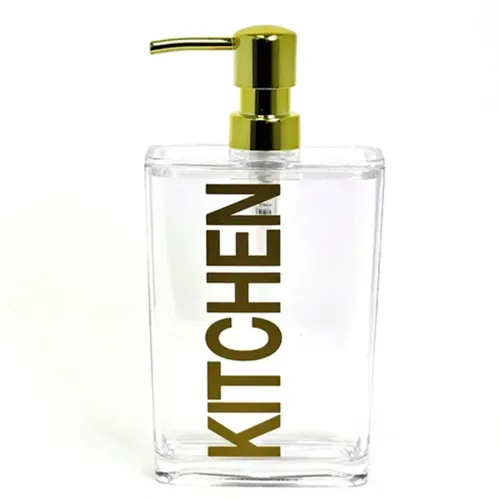 דיספנסר סבון כלים מלבני KITCHEN זהב מתוך קולקציית דיספנסרים ומתקנים לסקוץ' במטבח (דגם מלא) - איכות פרימיום בלתי מתפשרת ואחריות מלאה