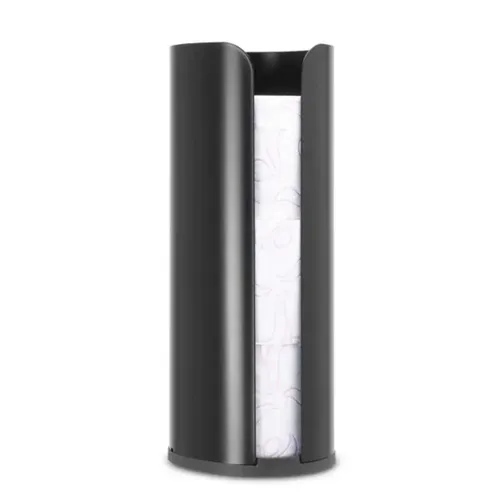 מתקן לגלילי נייר טואלט שחור מט Brabantia מתוך קולקציית מתקנים לנייר טואלט (תמונה ראשית) - מתאים לשדרוג מראה האמבטיה בקלות ובמהירות