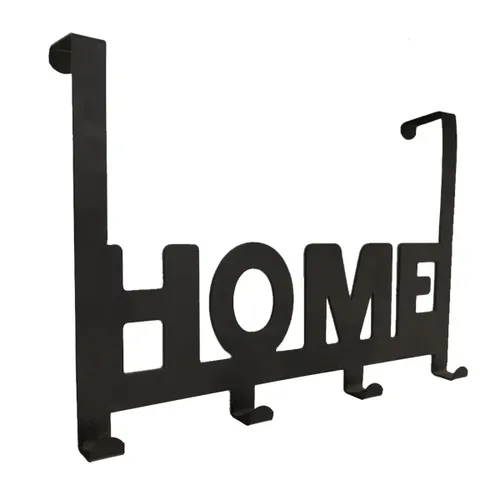 קולב על דלת רחבה שחור מט דגם Home (צילום מוצר מקורי) - פתרון פונקציונלי ואסתטי לארגון הבית