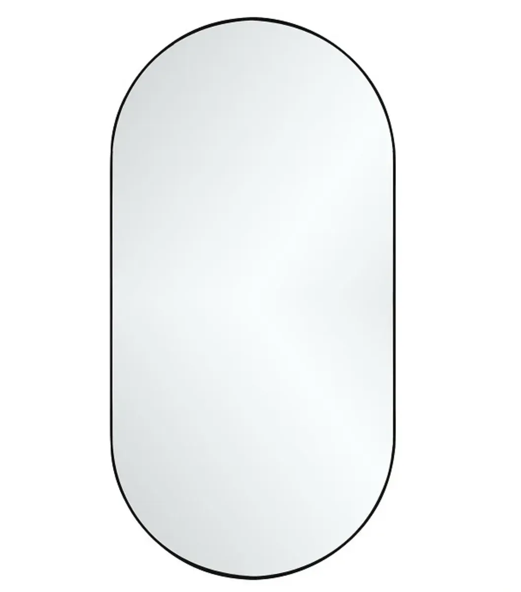 באיסוף עצמי - מראה מעוצבת קפסולה 60X100 ס"מ מסגרת שחורה 