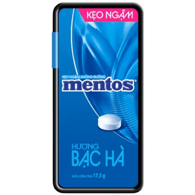 MENTOS - סוכריות מנטוס קשות ללא סוכר בטעם מנטה 17.5 גרם 