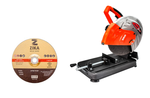 מסור שורף לחיתוך ברזל 14'' 2400 וואט+ 10 דיסקים 14'' לברזל ופלדה  100614-002.10 SMITH