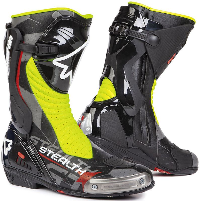מגפי רכיבה סטילמרטין שח/אפ/צה - STYLMARTIN STEALTH EVO AIR