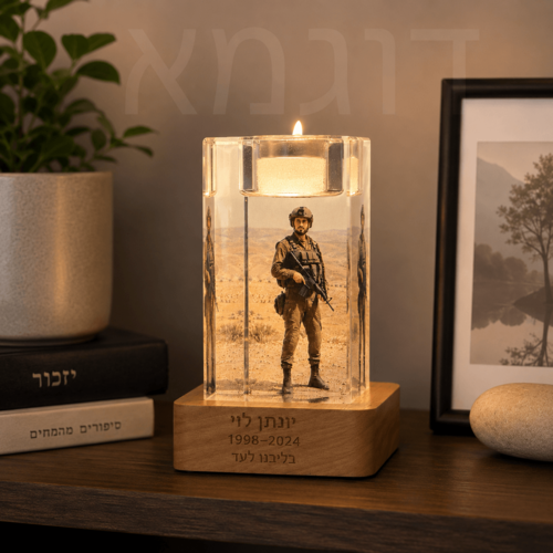 נר נשמה – קריסטל הנצחה אישי