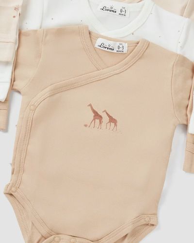 3 בגדי גוף מעטפת Giraffe | טריקו - 100% כותנה