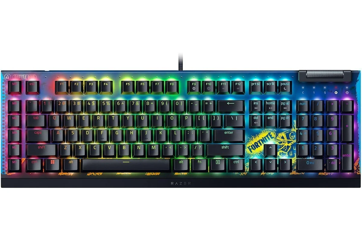  מקלדת גיימינג מכנית Razer BlackWidow V4 X מהדורת Fortnite