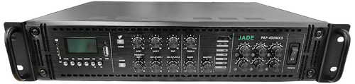 מגבר + שנאי , 6 כניסות , 6 אזורים ,נגן USB/SD , 450 RMS  PAP-450