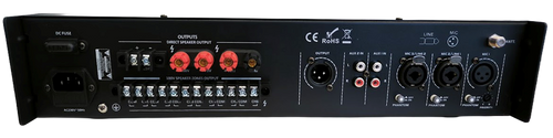 מגבר + שנאי , 6 כניסות , 6 אזורים ,נגן USB/SD , 450 RMS  PAP-450