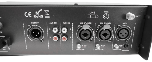 מגבר + שנאי , 6 כניסות , 6 אזורים ,נגן USB/SD , 450 RMS  PAP-450