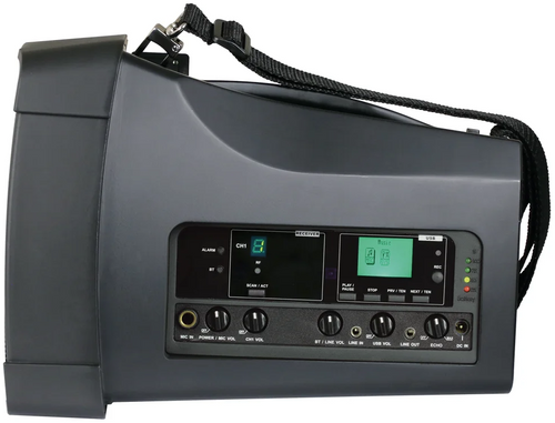 רמקול נייד נטען 60W MA-200 עם Bluetooth ומקלט בודד 5.8GHz בהספק 60W RMS