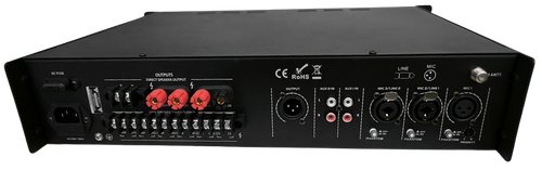 מגבר+שנאי , 6 כניסות , 6 אזורים , נגן 180W RMS ,USB/SD 