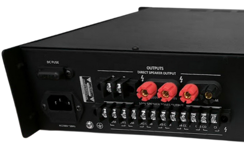 מגבר+שנאי , 6 כניסות , 6 אזורים , נגן 180W RMS ,USB/SD 