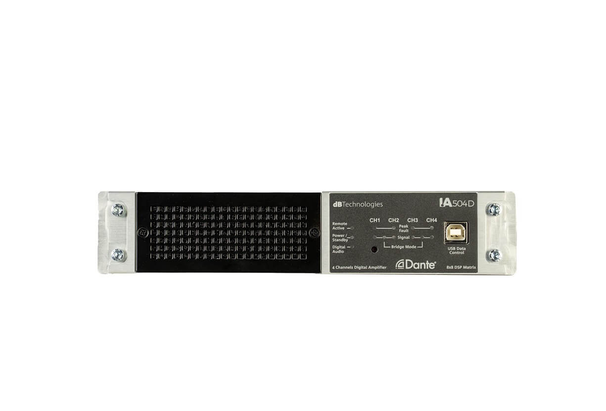 מגבר התקנות דיגיטלי dBTechnologies IA504D DSP Dante 125Wx4