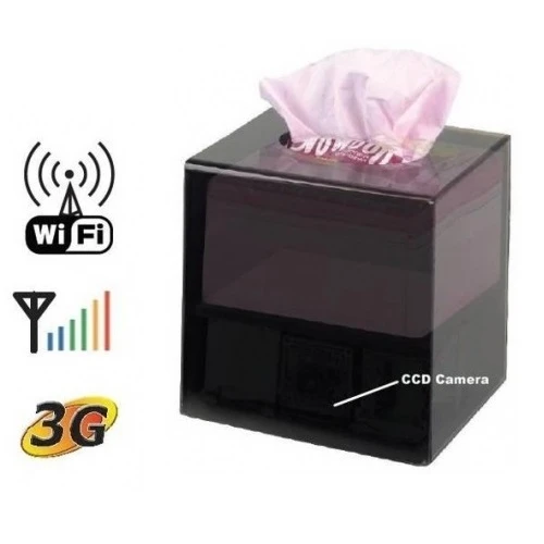 מצלמת ריגול מוסלקת בקופסת נייר טישו דגם PF65
