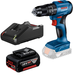 מברגה/מקדחה רוטטת נטענת Bosch GSB 185-LI 18V עם מנוע ללא פחמים, כולל מטען וסוללה 4.0Ah – Bosch Professional
