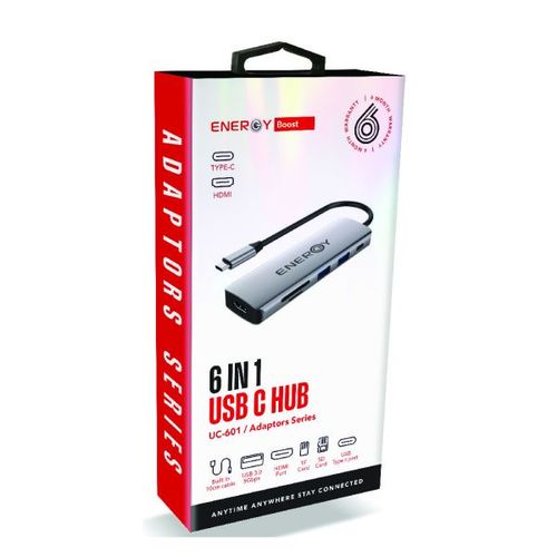מתאם ENERGY 6 IN 1 USB C HUB