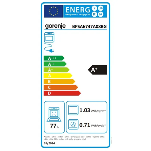 תנור אדים בנוי פירוליטי 60/60 גורנייה דגם BPSA6747A08BG שח'