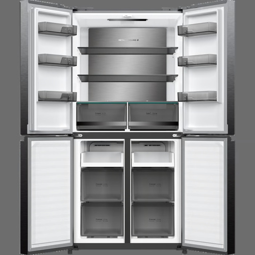 מקרר 4 דלתות Electra  – דגם EL5510GBL - גימור זכוכית שחורה 503 ליטר רוחב: 85.3 ס