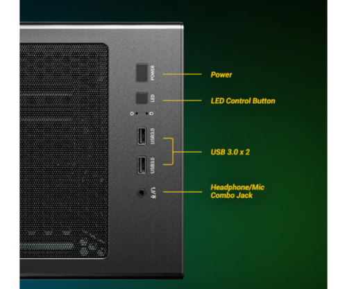 מארז | Antec AX85 ARGB Mid-Tower Gaming Case 4XARGB | 12mm Fan | ATX