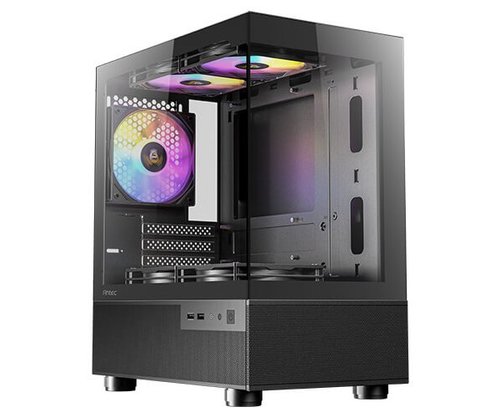 מארז שחור | Antec CX200M RGB ELITE M-ATX 5X120mm RGB FANS