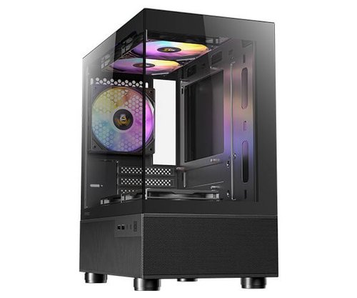 מארז שחור | Antec CX200M RGB ELITE M-ATX 5X120mm RGB FANS