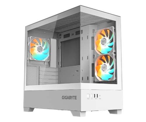 מארז לבן | GIGABYTE C201 PANORAMIC ICE | Micro-ATX 3XARGB Fans