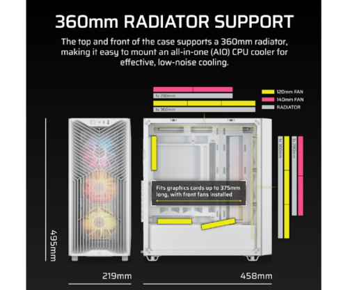 מארז | Corsair 3200D RS ARGB Mid Tower | ATX