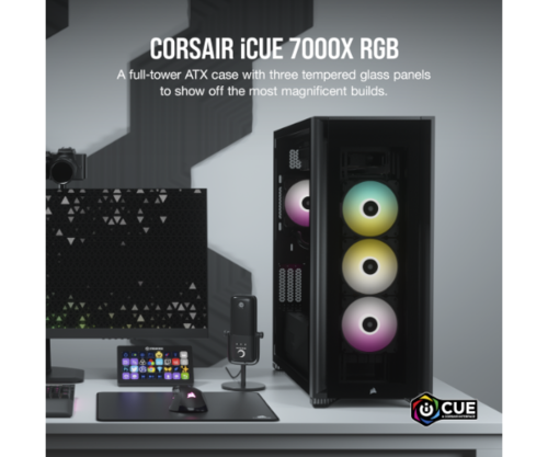 מארז | CORSAIR iCUE 7000X RGB Tempered Glass Full-Tower | ATX