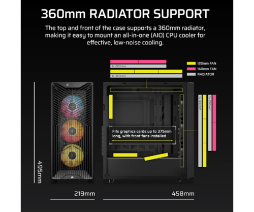 מארז | Corsair 3200D RS ARGB Mid Tower | ATX