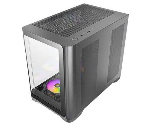 מארז שחור | Antec C5 Curve ARGB Mid-Tower | ATX 4x ARGB FANS Type-C