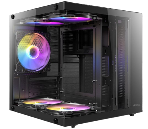 מארז | Antec VCX10M ARGB Mini Tower | Micro-Atx 5XARGB | 120mm Fan