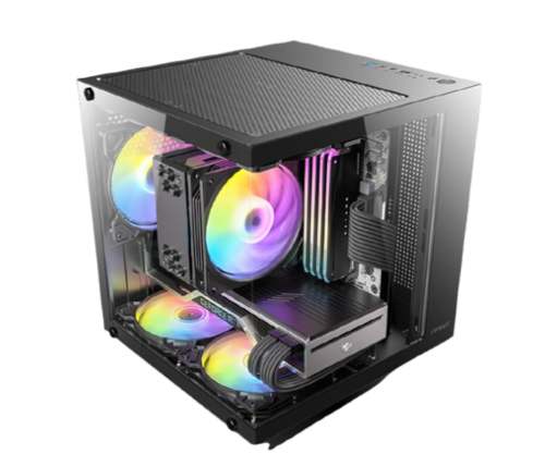 מארז | Antec VCX10M ARGB Mini Tower | Micro-Atx 5XARGB | 120mm Fan
