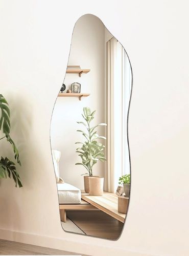 מראה אמורפית חיתוך קריסטל 2 ס''מ+ דופן אחורית 60/160 ס''מ
