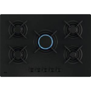 כיריים גז שחור מט AEG HKB75423NL – ‏75 ס״מ, 5 להבות, Vertical Flame ו-StepPower איי אי ג'י