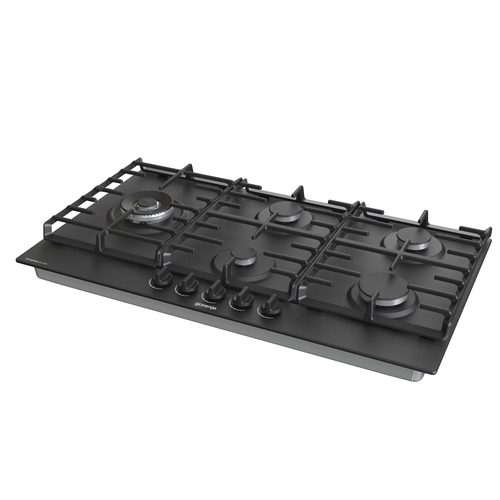 כיריים גז Gorenje GW951MB עם 5 מבערים ברוחב 90 ס"מ-גימור שחור