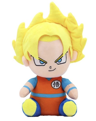 בובת פרווה גוקו סופר סאיין עם ונטוזה כ־20 ס”מ | Super Saiyan Goku Plush with Suction Cup Approx. 20 cm