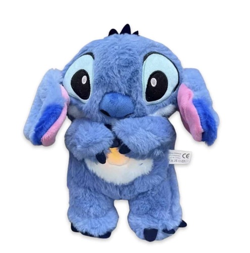 בובת פרווה סטיץ’ נושם עם אור בבטן כ־25 ס”מ | Stitch Breathing Plush with Light-Up Belly Approx. 25 cm