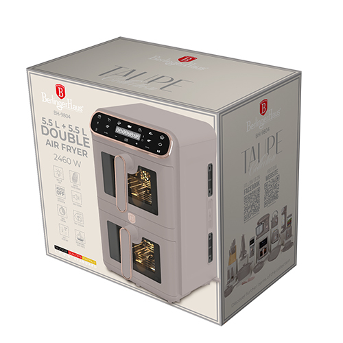 סיר טיגון כפול ללא שמן 11 ליטר 2 תאים Berlinger Haus BH9804
