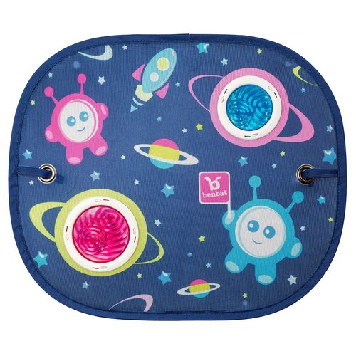 צלון בועות אור לרכב עם מצמדי ואקום - חלל צבעוני