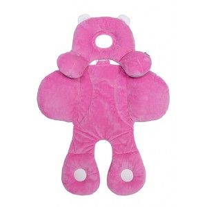 מקטין מרופד לתינוק, דו-צדדי עם תמיכת ראש לסלקל / עגלה / כיסא בטיחות - ורוד/אפור