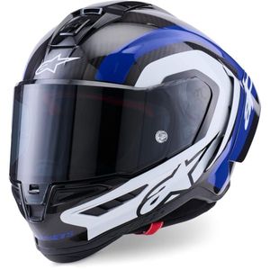 קסדה מלאה ספורטיבית אלפינסטארס כחול/לבן –  ALPINESTARS SUPERTECH R10 ARIUS