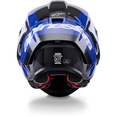 קסדה מלאה ספורטיבית אלפינסטארס כחול/לבן –  ALPINESTARS SUPERTECH R10 ARIUS