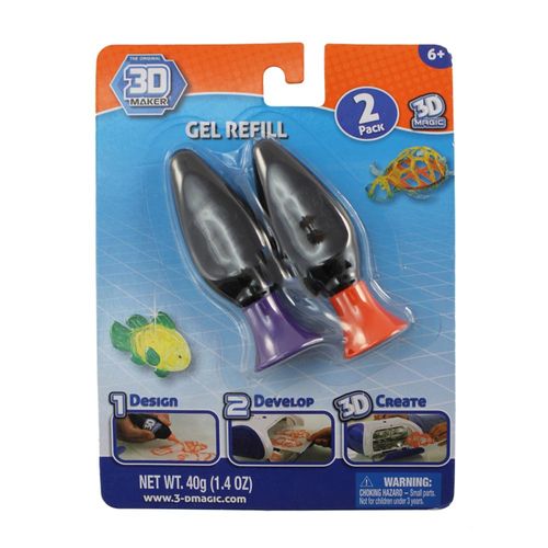 מילוי 3D ג'ל סגול כתום - 3D MAKER