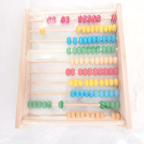 חשבוניה מעץ  10 שורות  מסגרת עץ