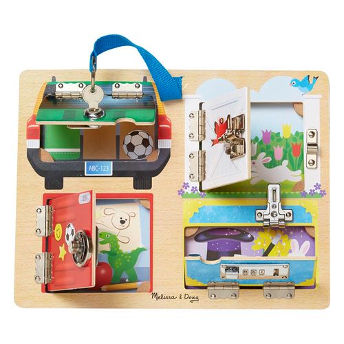 לוח מנעולים מעץ קטן - Melissa and Doug